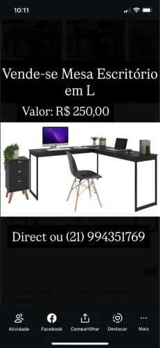 Vende-se Mesa de Escritório em ?L?