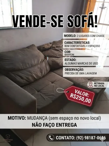 OPORTUNIDADE: SOFÁ 2 LUGARES