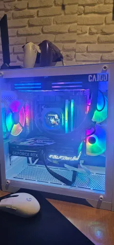 Gabinete Mancer Cv100 MidTower Branco - Purple Edition 