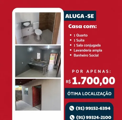 Casa 2 quarto, bairro Santa Maria, centro da cidade de Tailândia