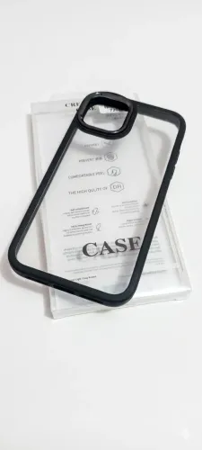 Capa para IPHONE 11 transparente com borda preta