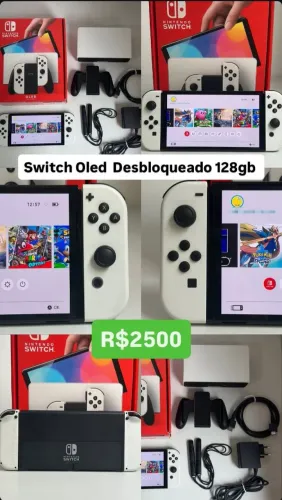 Nintendo Switch Oled Destravado 128GB