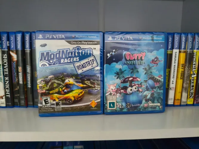 Kit 2 jogos de psvita - modnation racers + putty squad - lacrados