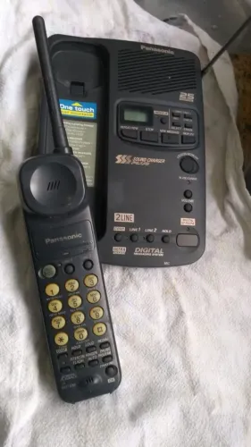 Telefone sem fio antigo Com secretária eletrônica