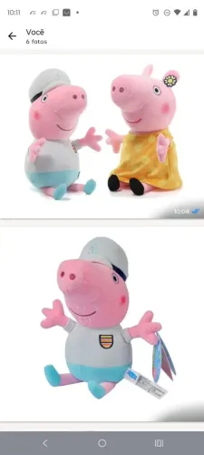 Brinquedo de pelúcia vovó e vovô Peppa pig