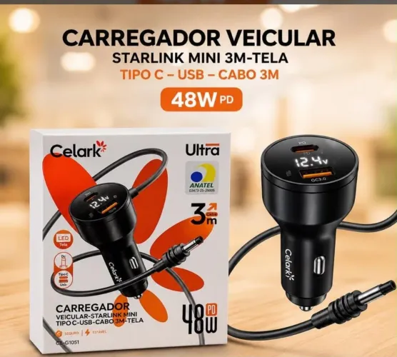 Carregador veicular Starlink Mine 