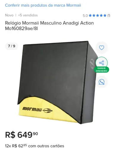 Relógio Mormaii top top * passou cartão 