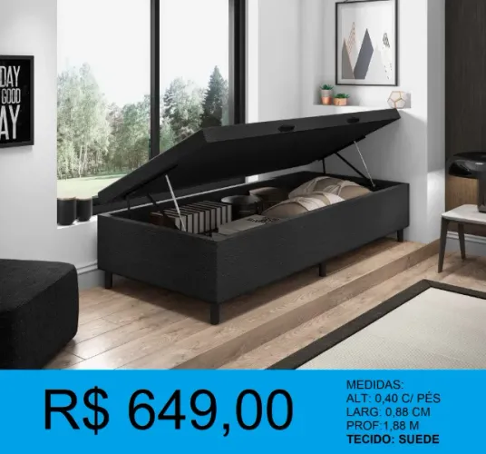 Base box bau mamute 200 kg suporte- ENTREGA GRATIS