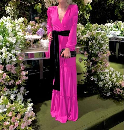 Vestido Longo Rosa Festa