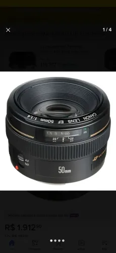 Lente Canon EF 50mm 1.4 USM
