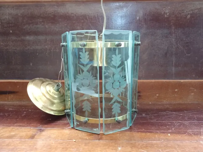 Lustre Suspenso em Vidro Bisotado