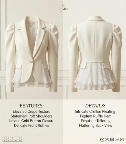 Blazer off White em malha 