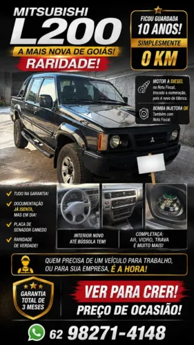 Mitsubishi L200 GLS 2.5 4X4 CD Diesel 2001