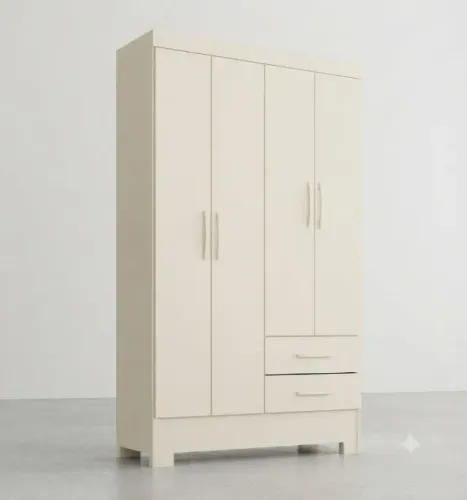 Guarda Roupa Imperatriz Branco Com 2 Gavetas