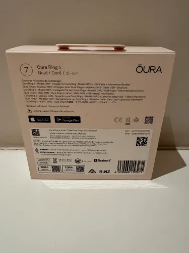 Oura ring 4 dourado tamanho 7 novo na caixa