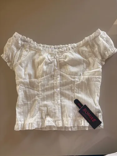 Blusa branca romwe 