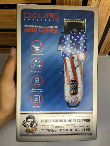 Máquina de Cortar Cabelo Profissional sem Fio Estilo Retrô Americana - LFJ-1190 LEON GTS 4