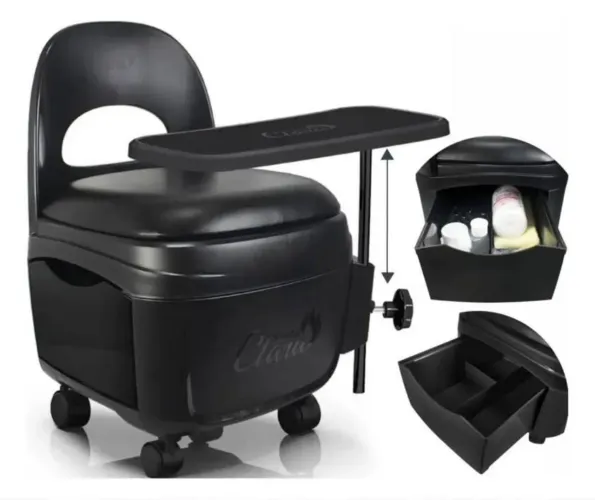 Cirandinha Cadeira Preta Diva Para Manicure Pedicure ( Nova )