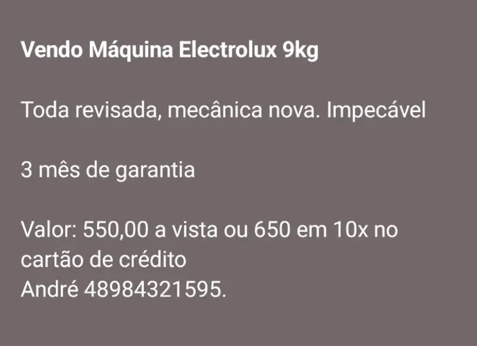 Máquina de lavar roupa 9kg