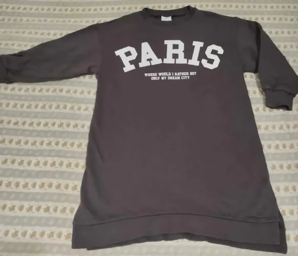 Blusa comprida Cinza 6/8 anos Zara