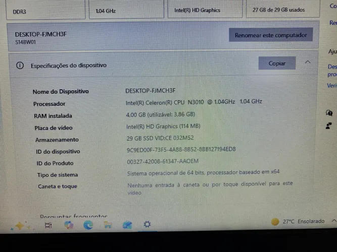 Notebook Positivo Slim (Modelo S14BW01) - Ideal para Estudos e Tarefas Básicas