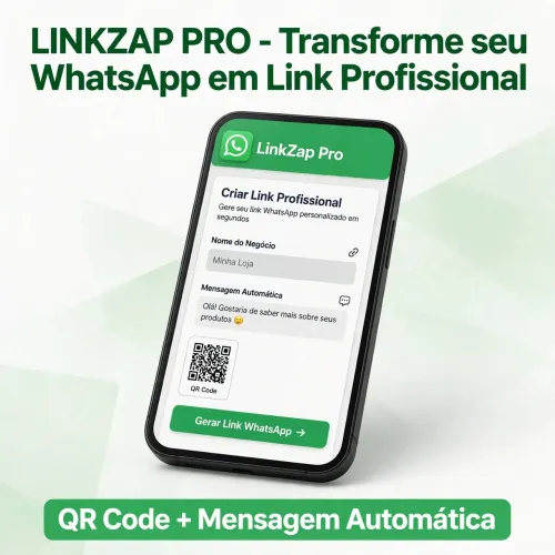 Link WhatsApp com Mensagem Automática + QR Code - 5min BH<br>2