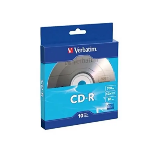 Verbatim Cd-r Disco Regravável 700mb 80-minutes 52x 10 Uni