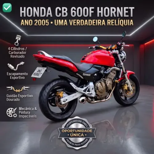 Vendo Hornet CB600F - Relíquia & Personalizada