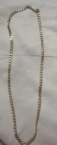 Conjunto pulseira e corrente banhada a ouro