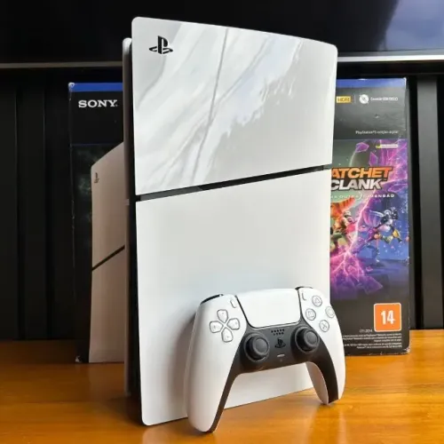 PS5 Slim 1TB Digital Com Garantia Controle Original e Caixa