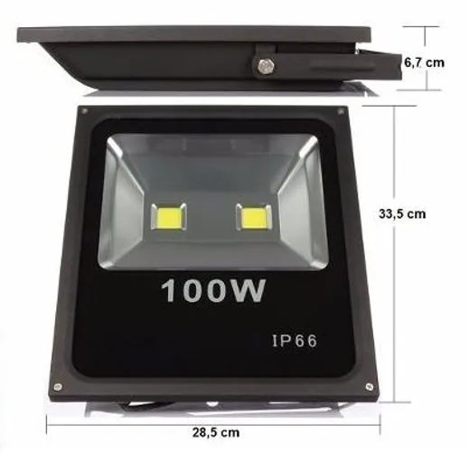 Refletor Led 100w Branco Frio Bivolt Prova D'água Vantagem Esse Aceita Manutenção 