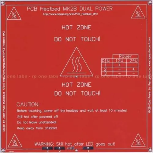 Mesa Aquecida Pcb Mk2b Dual Power Impressora 3d Reprap Arduino COD-AM231  