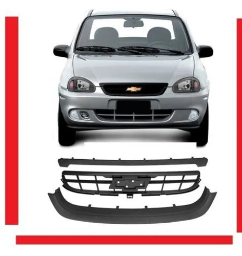 Grade Central Inferior E Superior Corsa Classic 09 10 Preta sem logo emblema cigxk mnbkv