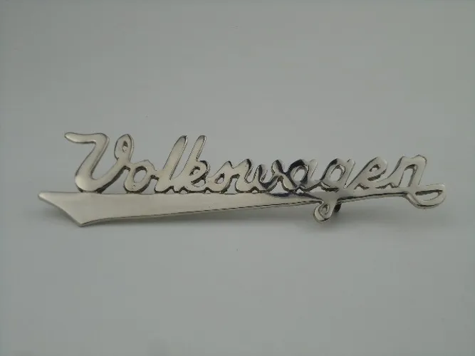 Emblema Assinatura Caput Fusca Vw Volkswagen Cromada Escrita Original e Alemã 
