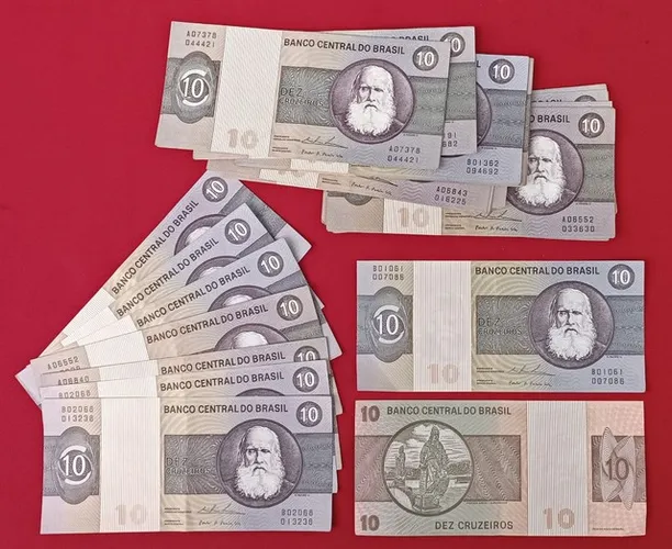 Cédula antiga de coleção. 10 Cruzeiros. Déc 70. R$ 10,00 Cada. 