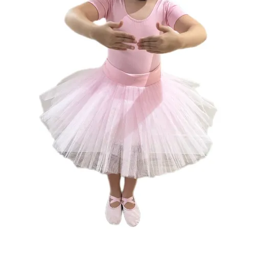 Saia Bandeja Infantil Rosa com Shorts - 9 anos
