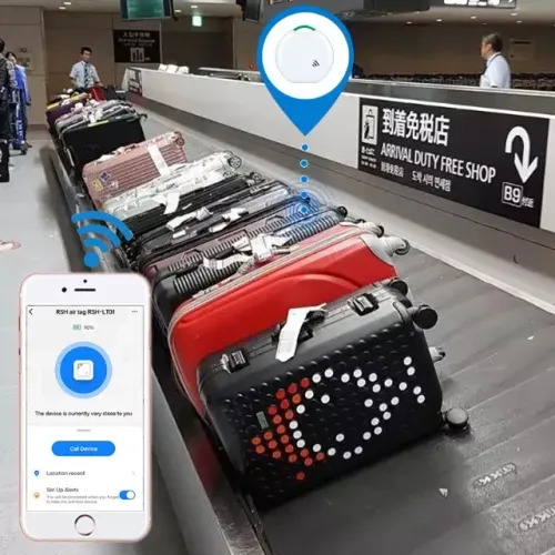 Rastreador gps portátil tuya bluetooth-compatível busca anti-perdido alarme 85db COD-AM540