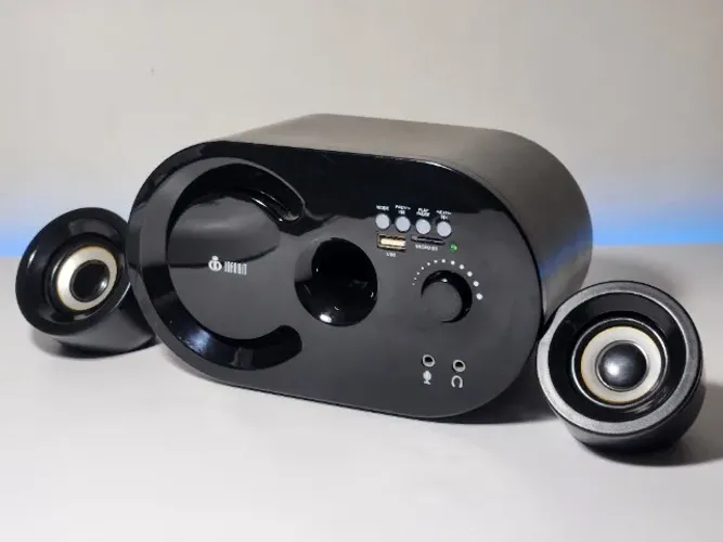 Caixa de Som Infokit Voxcube com Subwoofer e 2 Falantes (Preto)