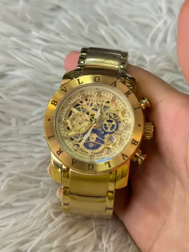 Bvlgari Esqueleto Suíço linha Premium AAA+Banhado 18k