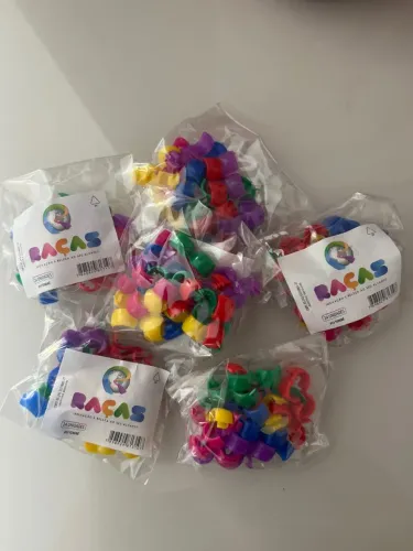 Terere Anéis Colorido Para Cabelos - 24 unidades - Coloridos ou Branco e Preto 