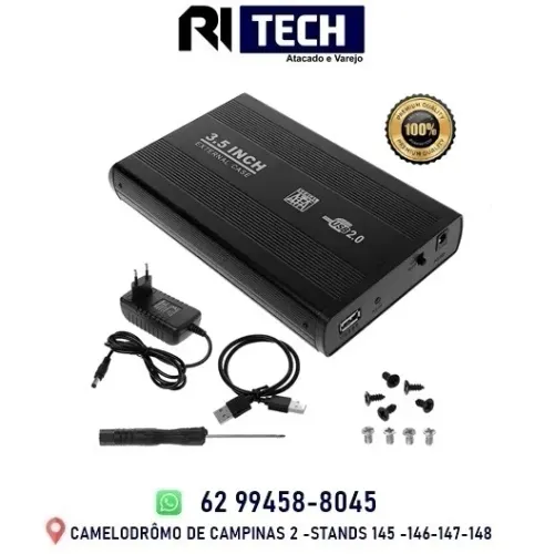 Case Hd 3.5 Externo Sata Usb 3.0 P/ Pc Notebook Xbox Ps4 