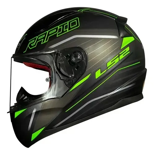 Capacete Ls2 Ff353 Rapid Rokku Preto Amarelo Brilho