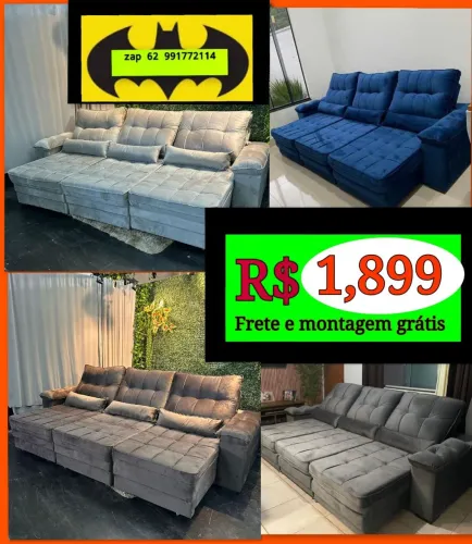 Sofá Retrátil e reclinável LINDOOOO COM 2.90 LARGURA