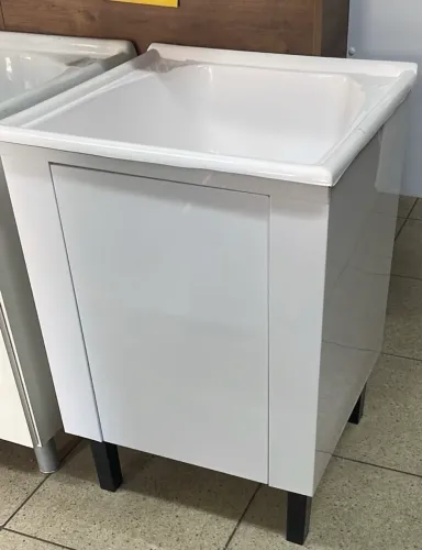 Gabinete de aço branco c/Tanque 