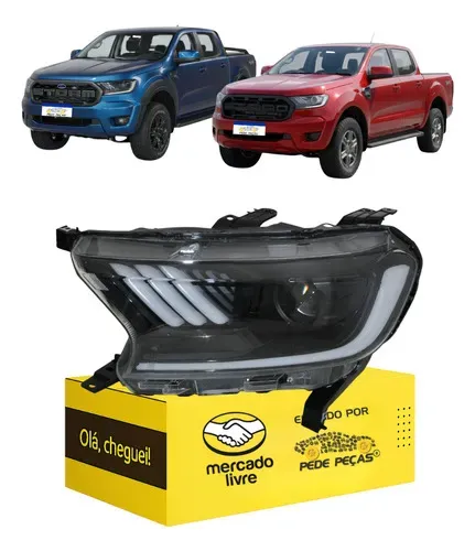 Farol Esquerdo Ranger Mustang 2017 2018 2019 2020 21 22 2023 Esquerdo/motorista
