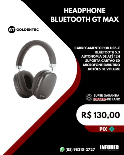 Headphone bluetooth GT Max 