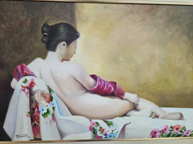 quadro japonesa com moldura