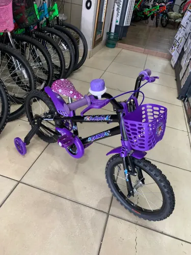 Bicicleta Aro 16 Cairu Fadinha Roxa Com Preta!