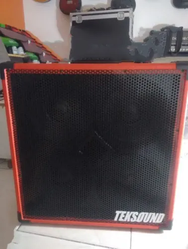 Caixa Teksound 4x10 Cd P/ Contra Baixo Acab.<br>Especial