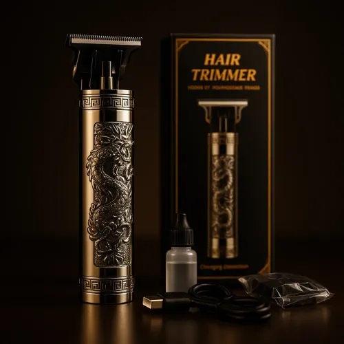 Máquina de Cortar Cabelo Profissional - Motor Potente, Design com Dragão 